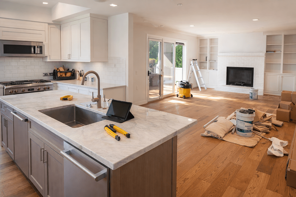 Modern kitchen renovation in Atlanta by Handz on Homes